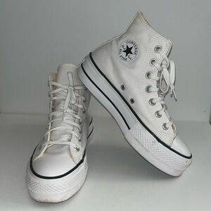 White High Top Platform Converse